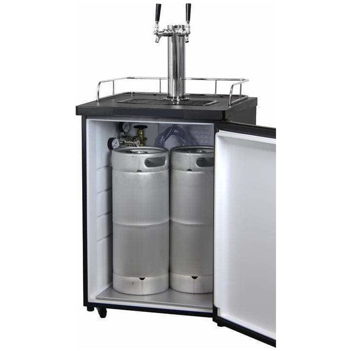 Kegco 24" Wide Dual Tap Black Kegerator K209B-2