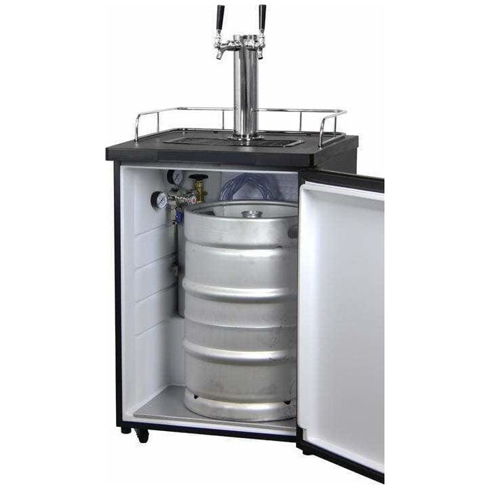 Kegco 24" Wide Dual Tap Black Kegerator K209B-2