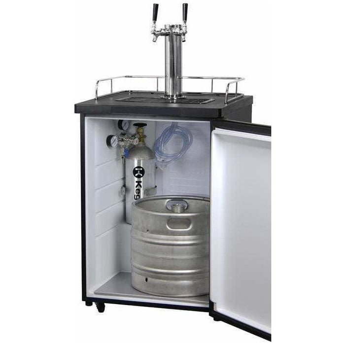 Kegco 24" Wide Dual Tap Black Kegerator K209B-2