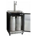 Kegco 24" Wide Dual Tap Stainless Steel Built-In Left Hinge with Kit Kegerator HK38BSC-L-2