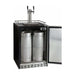 Kegco 24" Wide Dual Tap Stainless Steel Built-In Left Hinge with Kit Kegerator HK38BSU-L-2