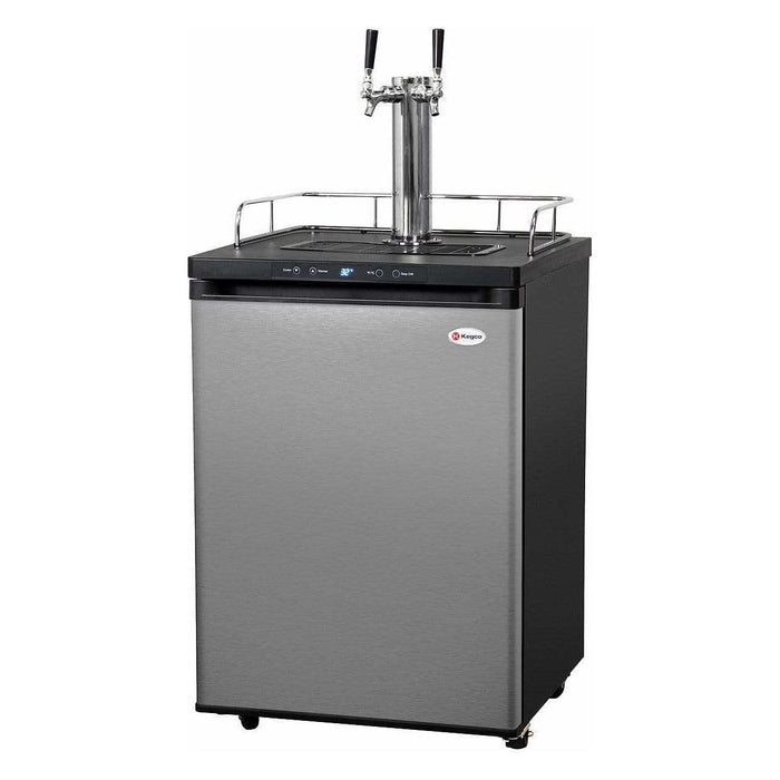 Kegco 24" Wide Dual Tap Stainless Steel Digital Kegerator K309SS-2