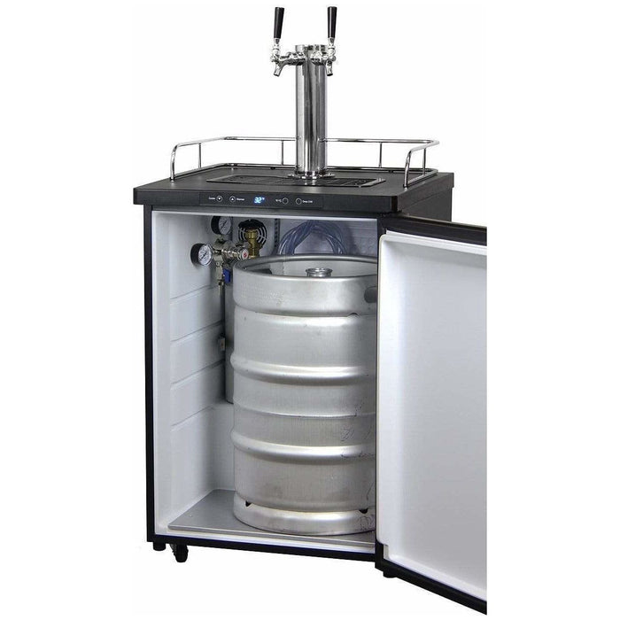 Kegco 24" Wide Dual Tap Stainless Steel Digital Kegerator K309SS-2