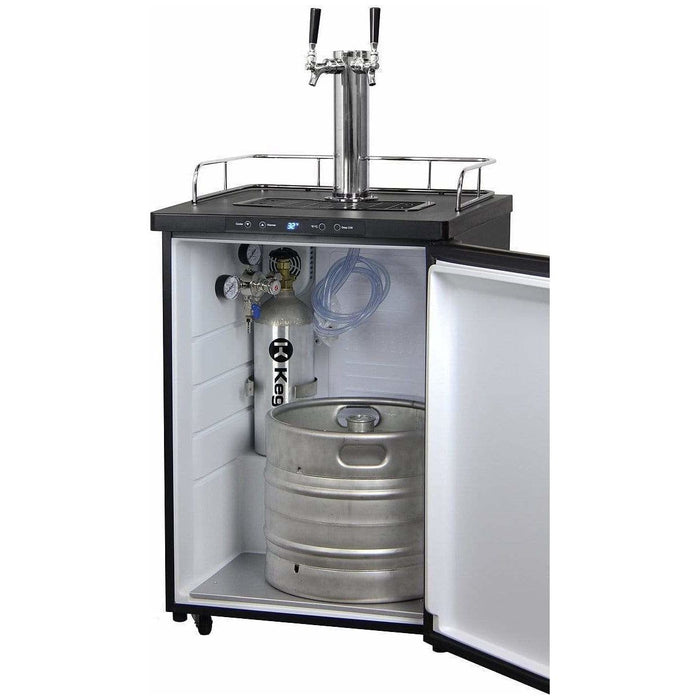 Kegco 24" Wide Dual Tap Stainless Steel Digital Kegerator K309SS-2