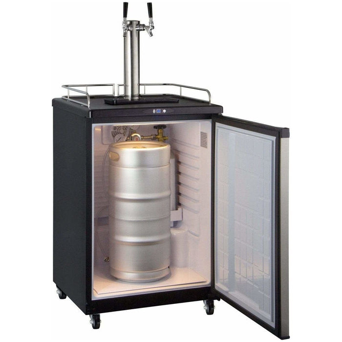 Kegco 24" Wide Dual Tap Stainless Steel Kegerator Z163S-2