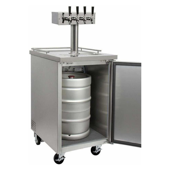 Kegco 24" Wide Four Tap All Stainless Steel Kegerator XCK-1S-4