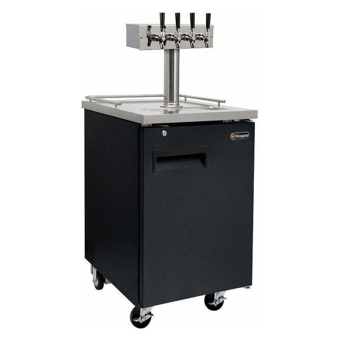 Kegco 24" Wide Four Tap Black Kegerator XCK-1B-4