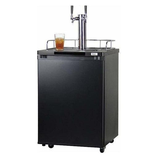 Kegco 24" Wide Kombucha Dual Tap Black Kegerator KOM20B-2