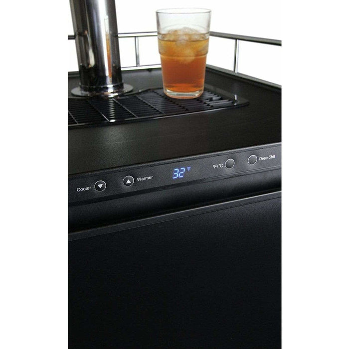 Kegco 24" Wide Kombucha Dual Tap Black Kegerator KOM30B-2