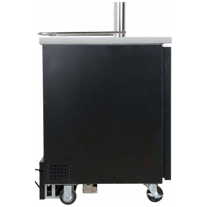 Kegco 24" Wide Kombucha Dual Tap Black Kegerator KOMC1B-2