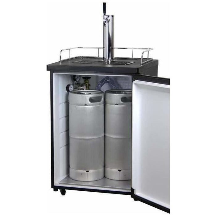 Kegco 24" Wide Kombucha Single Tap Black Kegerator KOM20B-1