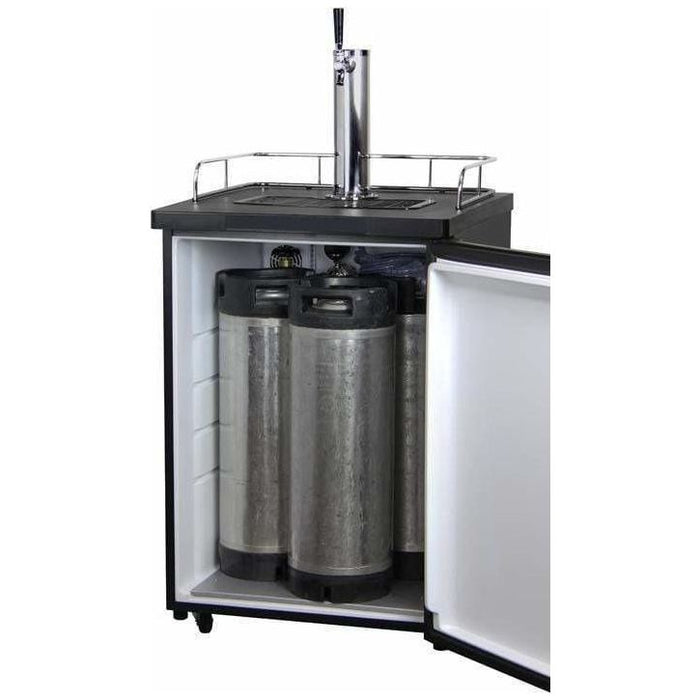 Kegco 24" Wide Kombucha Single Tap Black Kegerator KOM20B-1