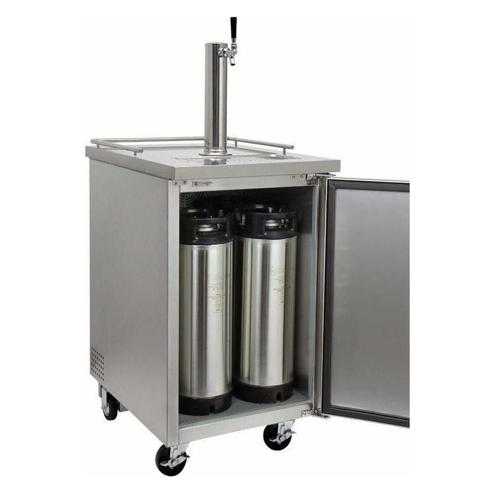 Kegco 24" Wide Single Tap All Stainless Steel Kegerator XCK-1S