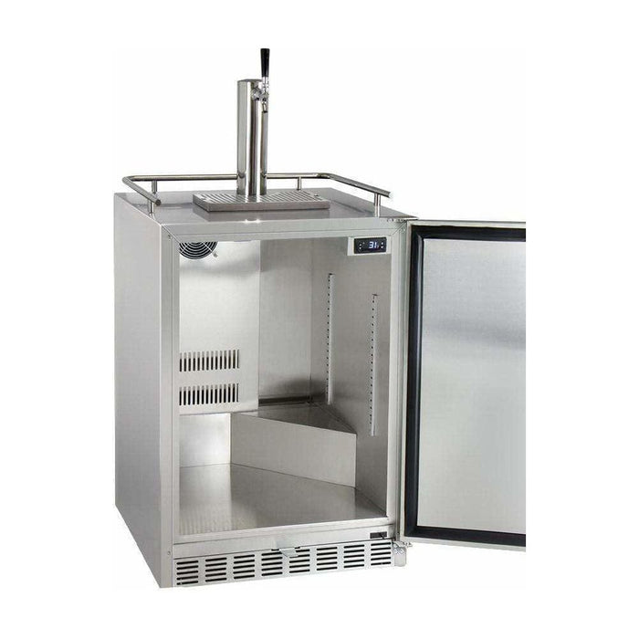 Kegco 24" Wide Single Tap All Stainless Steel Outdoor Built-In Right Hinge with Kit Kegerator HK38SSU-1