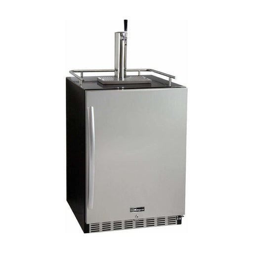 Kegco 24" Wide Single Tap Stainless Steel Built-In Right Hinge with Kit Kegerator HK38BSU-1