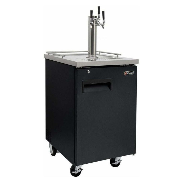 Kegco 24" Wide Triple Tap Black Home Brew Kegerator HBK1XB-3