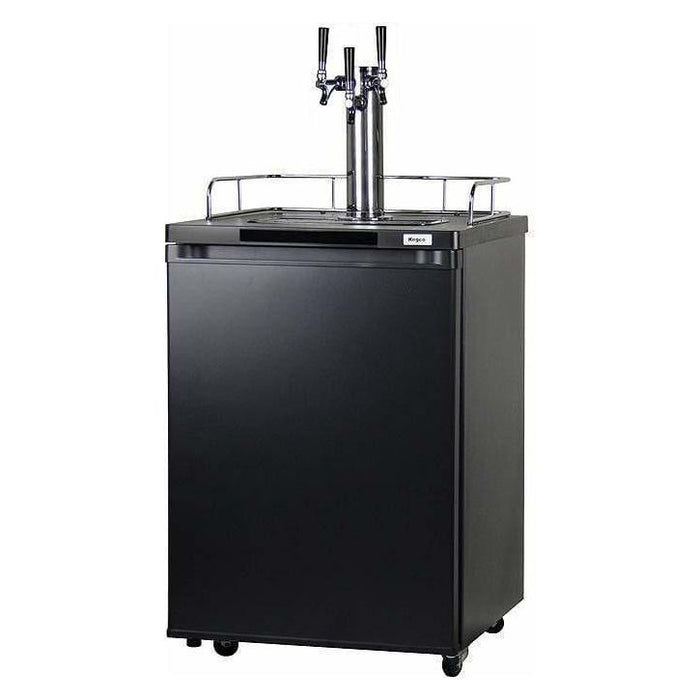 Kegco 24" Wide Triple Tap Black Home Brew Kegerator HBK209B-3