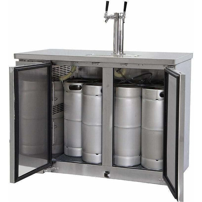 Kegco 49" Wide Dual Tap All Stainless Steel Kegerator XCK-2448S