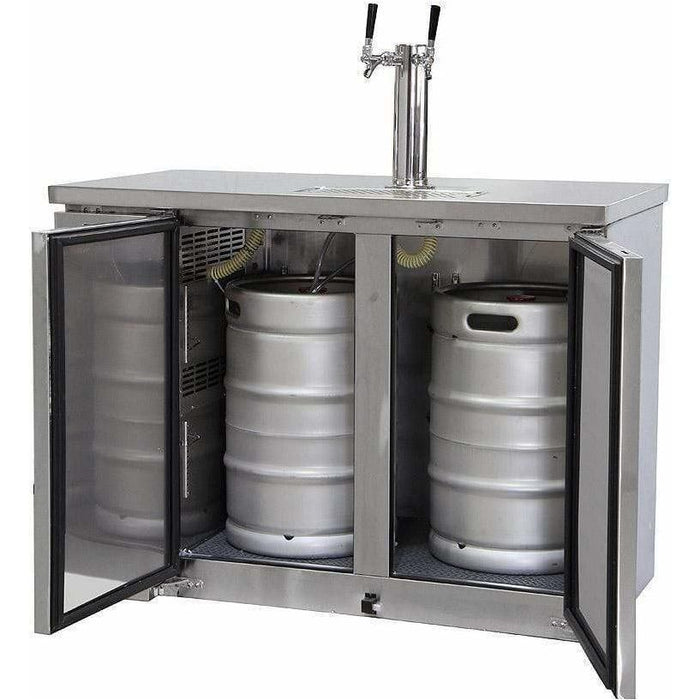 Kegco 49" Wide Dual Tap All Stainless Steel Kegerator XCK-2448S