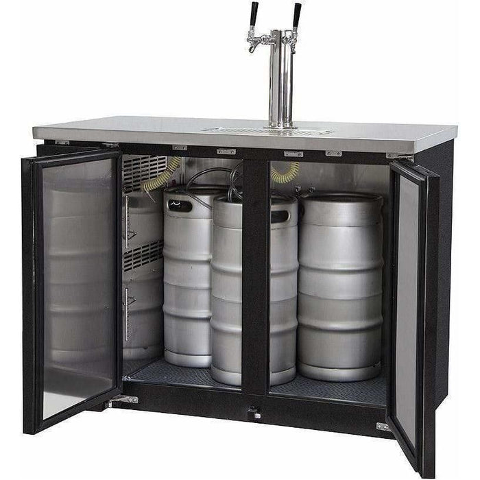 Kegco 49" Wide Dual Tap Black Kegerator XCK-2448B