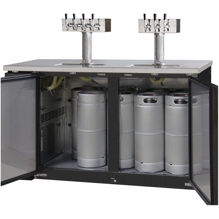 Kegco 61" Wide Triple Tap Black Kegerator XCK-2460B