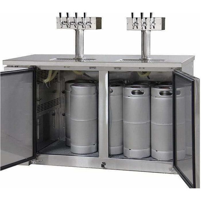 Kegco 61" Wide Triple Tap Stainless Steel Kegerator XCK-2460S