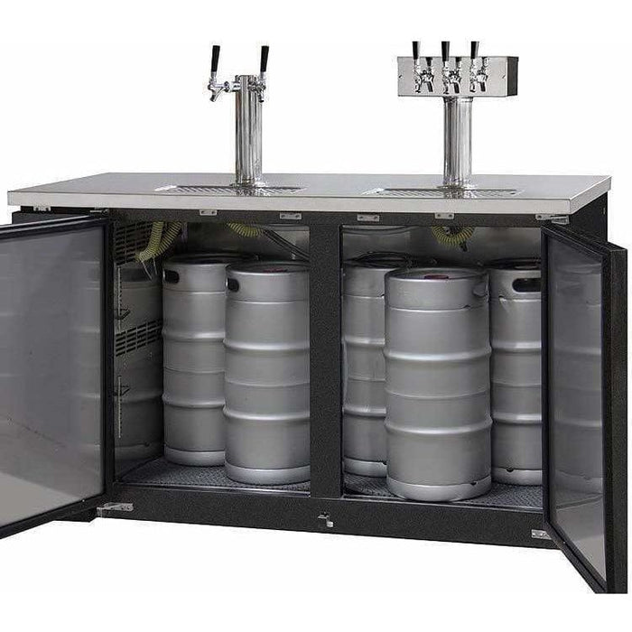 Kegco 72" Wide Triple Tap Black Kegerator XCK-2472B