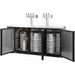 Kegco 72" Wide Triple Tap Black Kegerator XCK-2472B