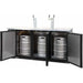 Kegco 72" Wide Triple Tap Black Kegerator XCK-2472B