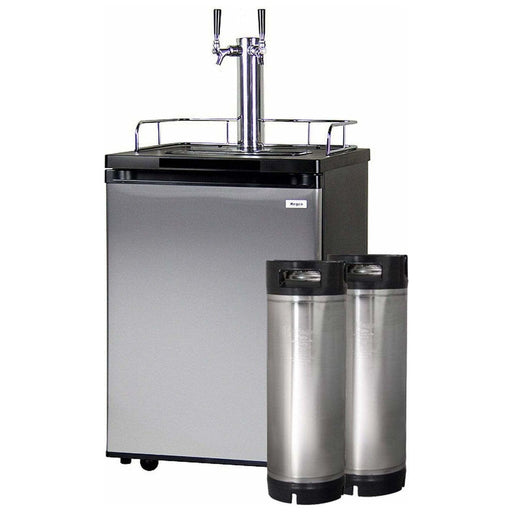 Kegco Home Brew Kegerator-Black Cabinet and Stainless Steel Door Home Brew HBK209S-2K