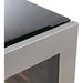 KingsBottle 24" Large Built-in/Freestanding Dual Zone Wine Cooler with Frameless Black Glass Door