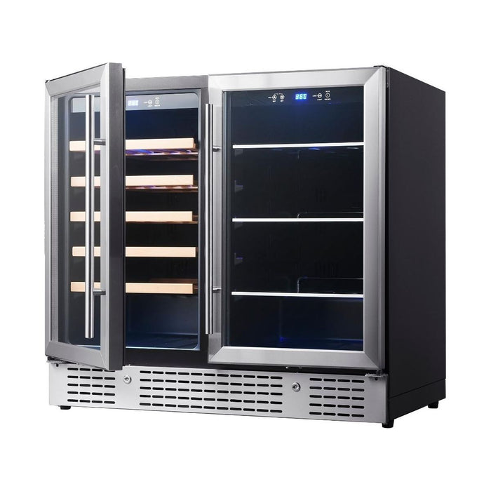 KingsBottle 36" Built-in Wine and Beverage Cooler with Low-E Glass Door