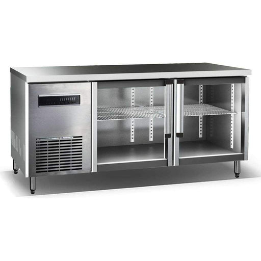 KingsBottle 59" Free Standing Back Bar Cooler with Double Glass Doors and Energy-Saving Features