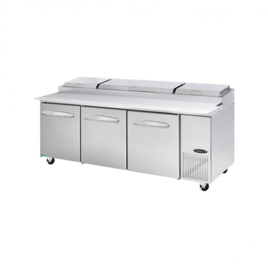 Kool-It  93" Wide 3 Door Pizza Prep Table - KPT-93-3