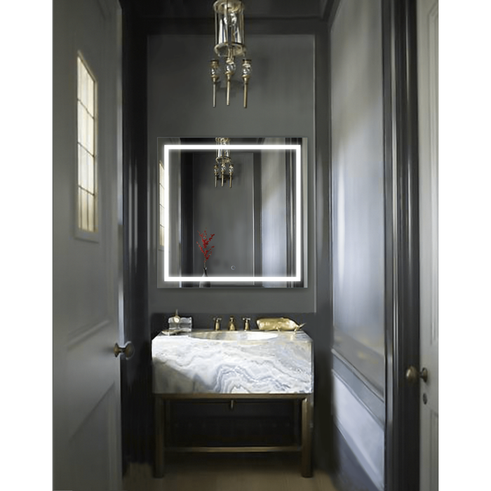 Krugg Icon 36″ X 36″ LED Bathroom Mirror w/ Dimmer & Defogger