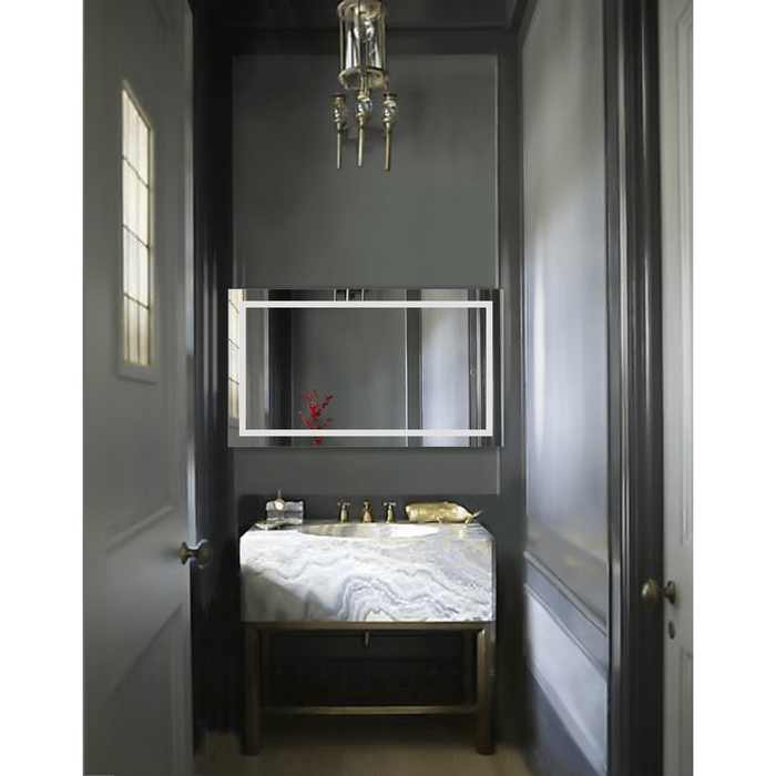 Krugg Icon 42″ x 24″ LED Bathroom Mirror With Dimmer & Defogger