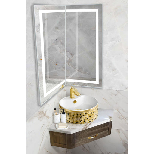 Krugg Mod SM Corned 18D Modular Corner LED Bathroom Mirror