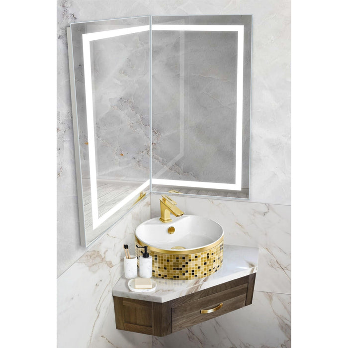 Krugg Mod SM Corned 21D Modular Corner LED Bathroom Mirror