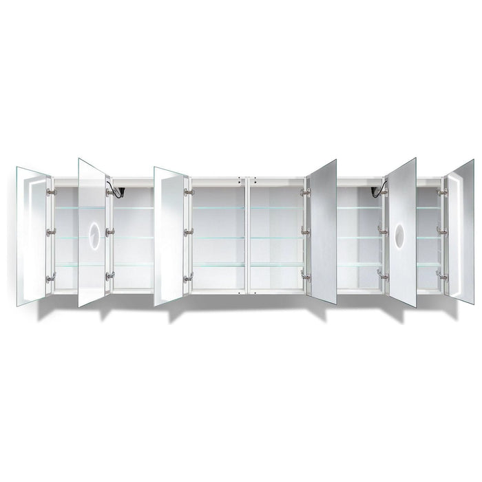 Krugg Svange 120" X 36″ LED Medicine Cabinet w/Dimmer & Defogger