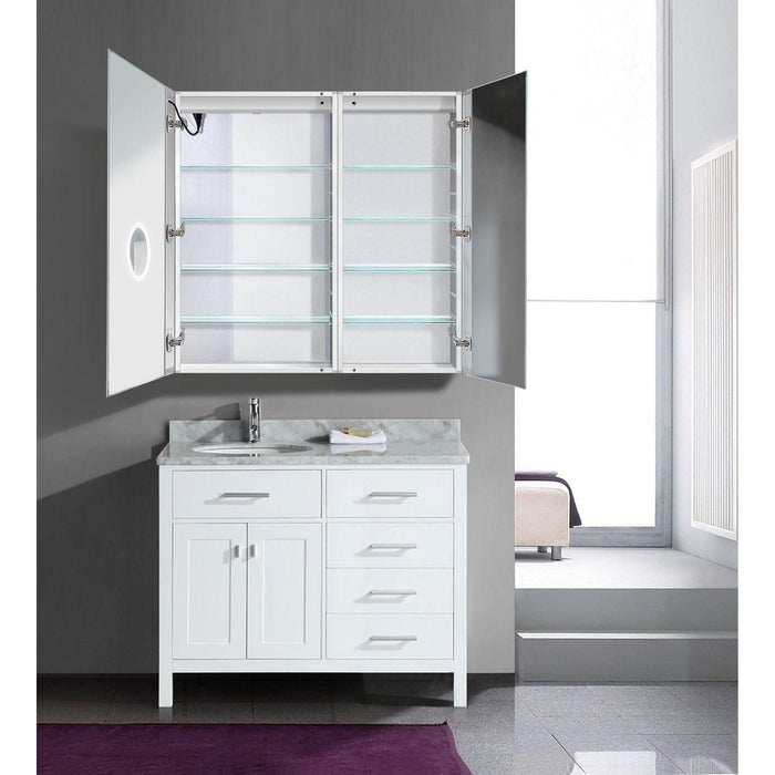 Krugg Svange 42″ X 42″ LED Medicine Cabinet w/Dimmer & Defogger