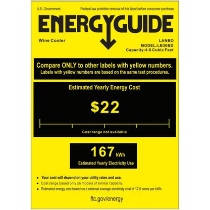 Lanbo 24 Inch Freestanding Wine and Beverage Coolers - LB36BD