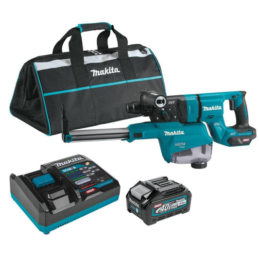 Makita (GRH07M1W) 40V Max XGT️ 1-1/8in AVT Rotary Hammer Kit with Dust Extractor - GRH07M1W