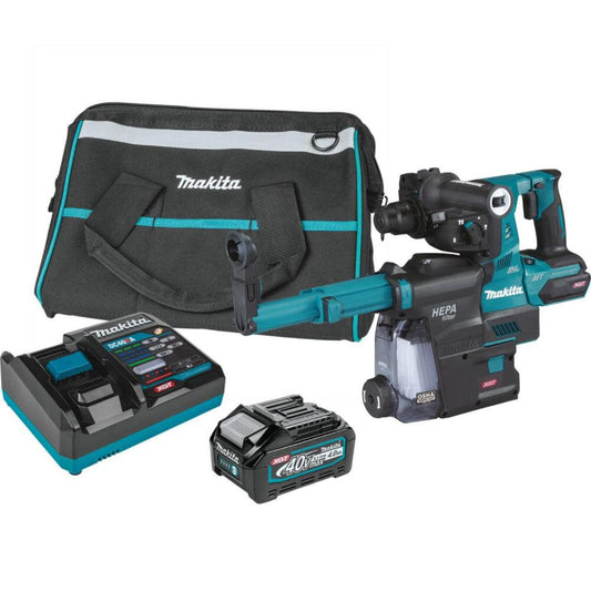 Makita (GRH01M1W) 40V Max XGT️ Rotary Hammer Kit 1-1/8In AVT with Dust Extractor - GRH01M1W