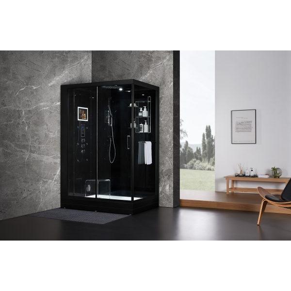 Maya Bath Black Platinum Anzio Steam Shower - Left (211)