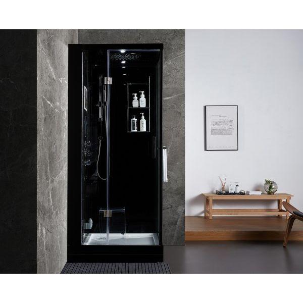 Maya Bath Black Platinum Arezzo Steam Shower - Left (203)