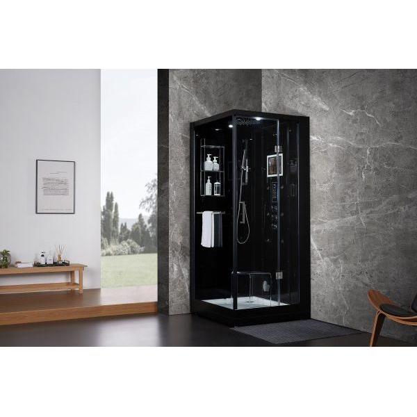 Maya Bath Black Platinum Arezzo Steam Shower - Right (201)