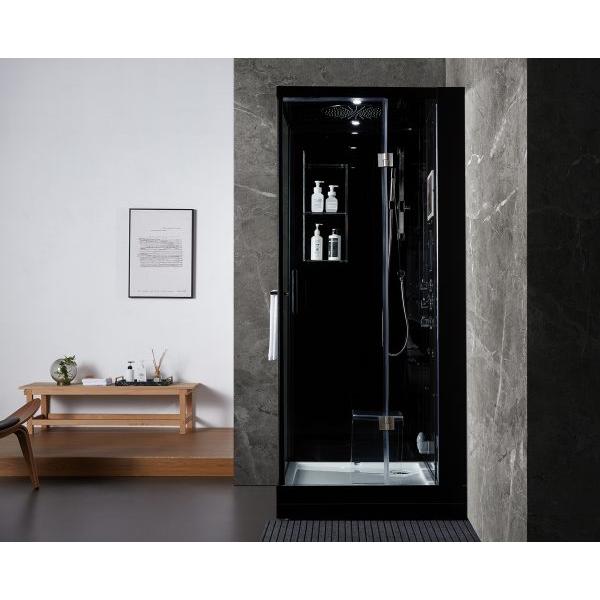 Maya Bath Black Platinum Arezzo Steam Shower - Right (201)