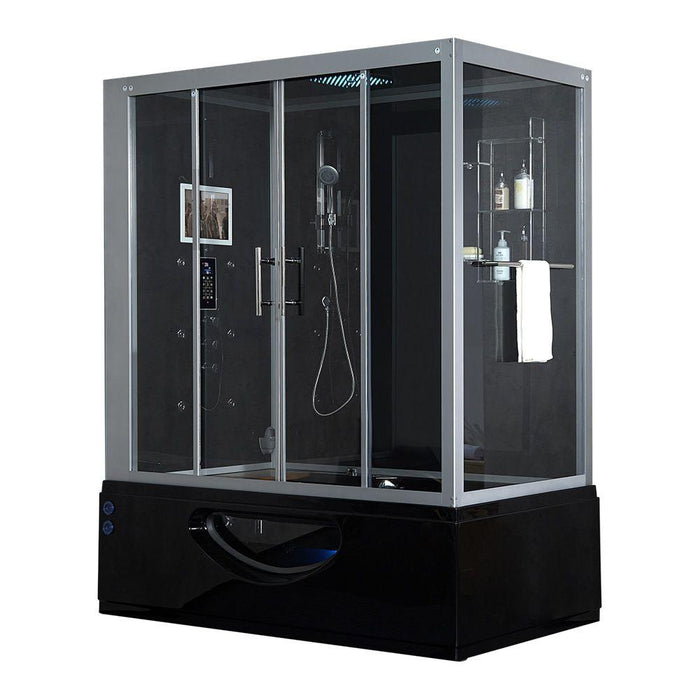 Maya Bath Black Platinum Catania Steam Shower - Left (110)