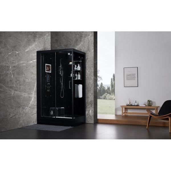 Maya Bath Black Platinum Lucca Steam Shower - Left (207)