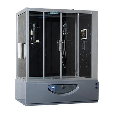 Maya Bath Grey Platinum Catania Steam Shower - Right (107)